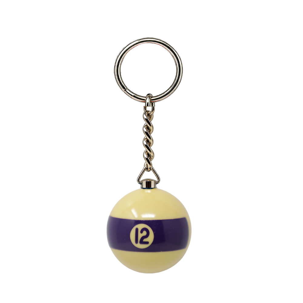 PORTE-CLÉS BOULE DE BILLARD 1 3/8 PO ARAMITH - NUMÉROTÉ