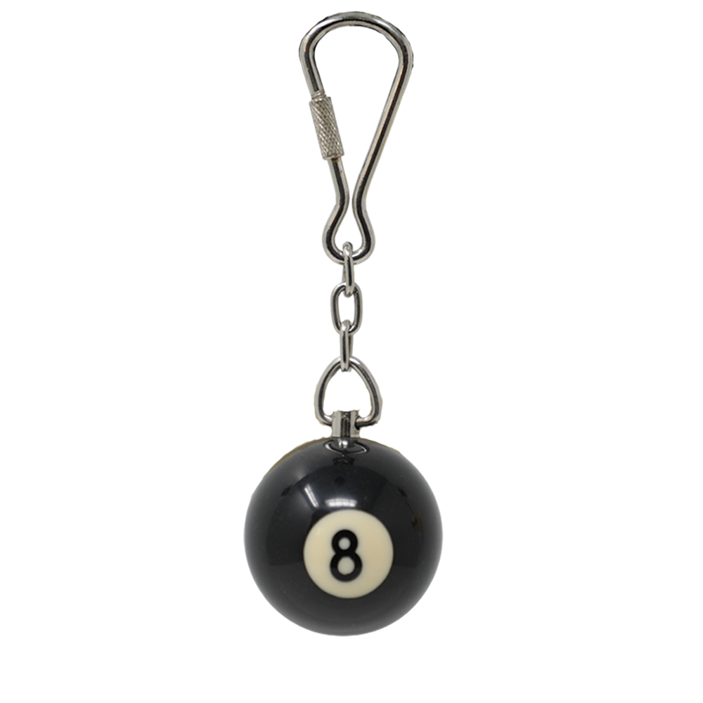 PORTE-CLÉS BOULE DE BILLARD 1 3/8 PO ARAMITH - NUMÉROTÉ