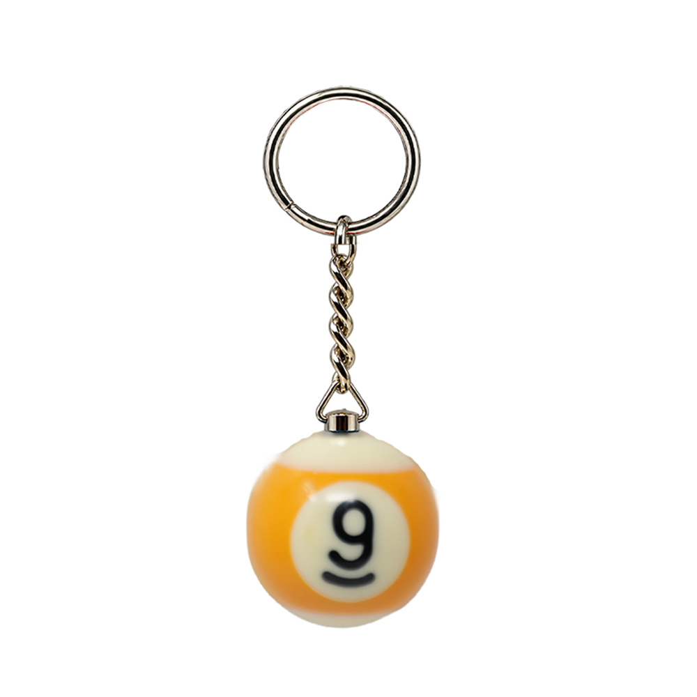 PORTE-CLÉS BOULE DE BILLARD 1 3/8 PO ARAMITH - NUMÉROTÉ