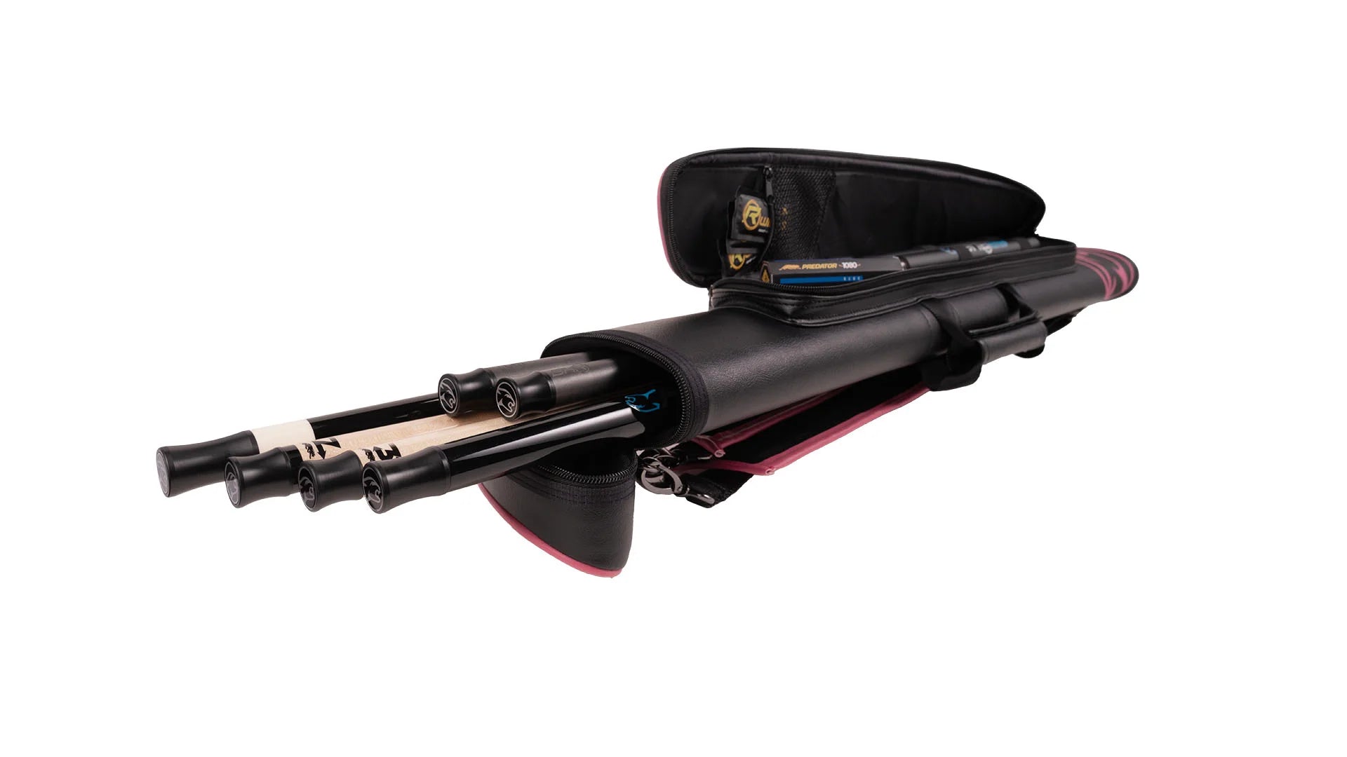 PREDATOR ROADLINE BLACK AND PINK HARD POOL CUE CASE - 2B/4S