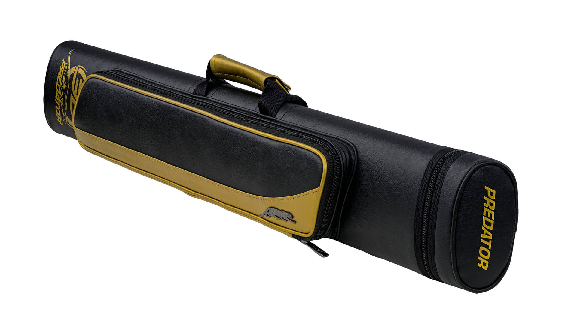 PREDATOR ROADLINE BLACK AND GOLD HARD POOL CUE CASE - 2B/4S