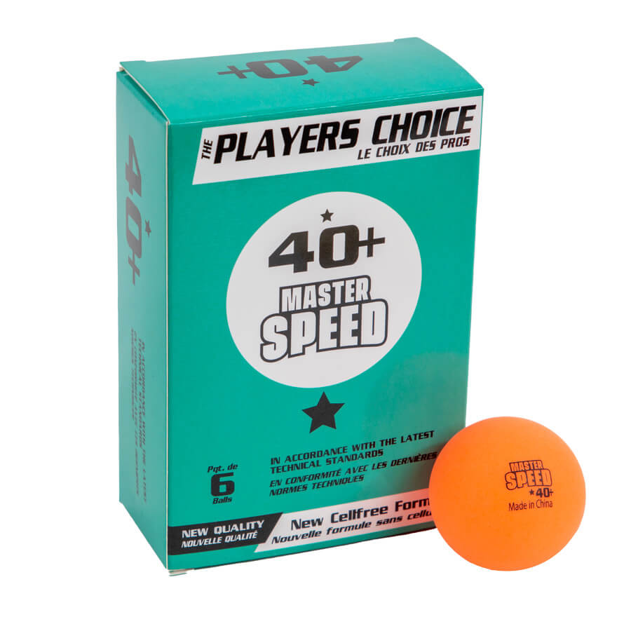 1 star master speed ping pong balls box of 6 orange balls