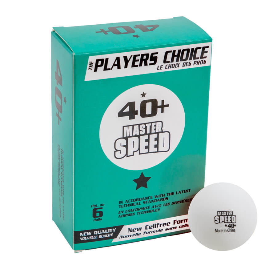 1 STAR MASTER SPEED PING PONG BALLS BOX OF 6 WHITE BALLS