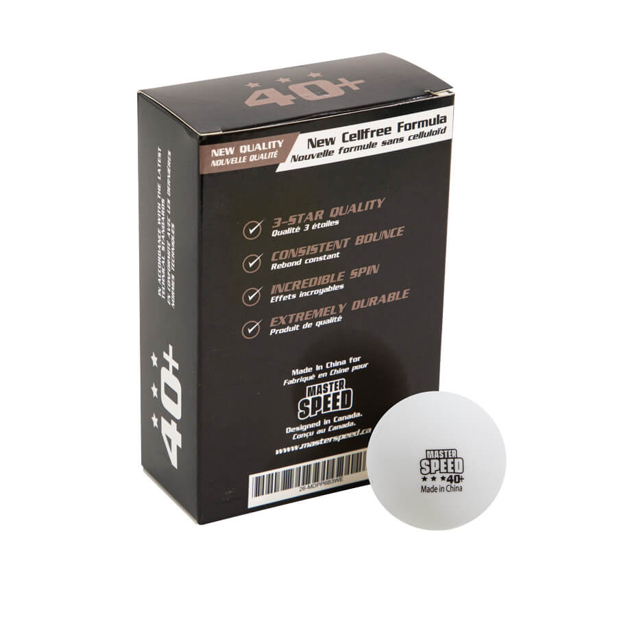 3-STAR MASTER SPEED BALLS IN 6 BLISTER BOX, WHITE BALLS