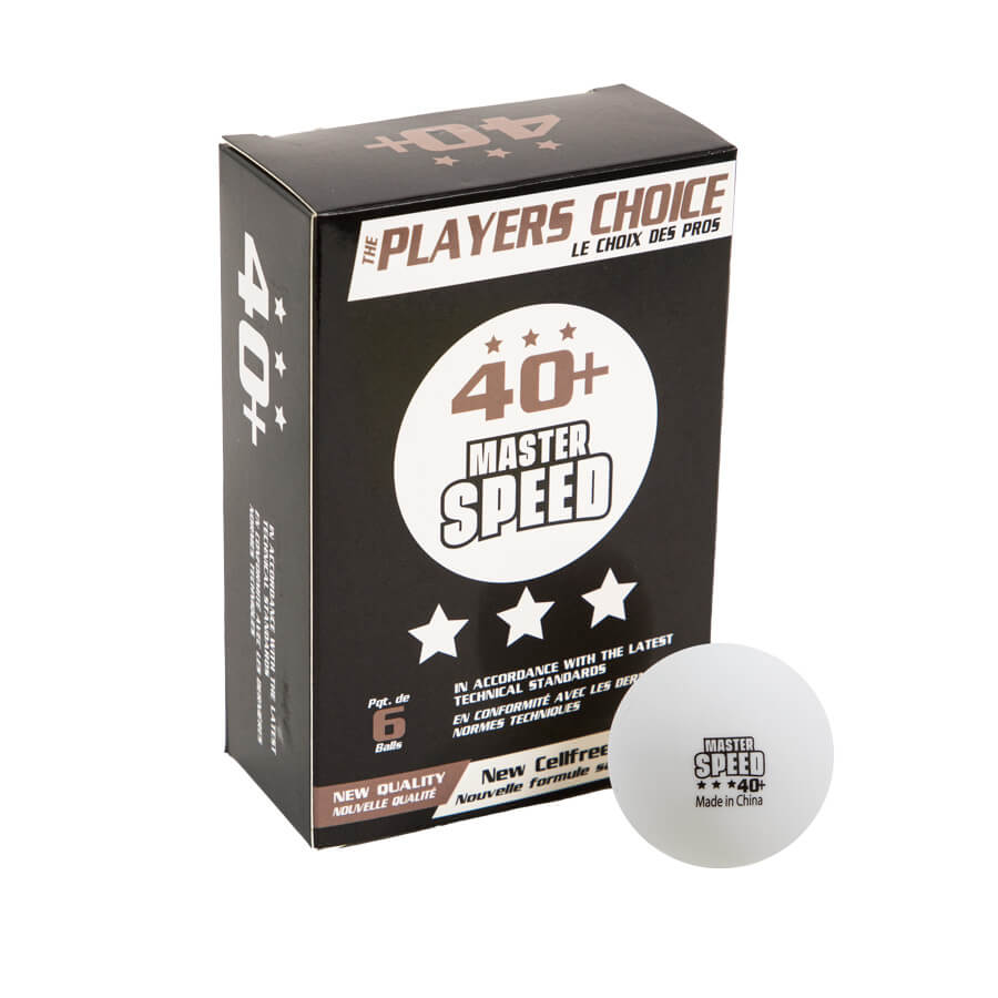 3-STAR MASTER SPEED BALLS IN 6 BLISTER BOX, WHITE BALLS