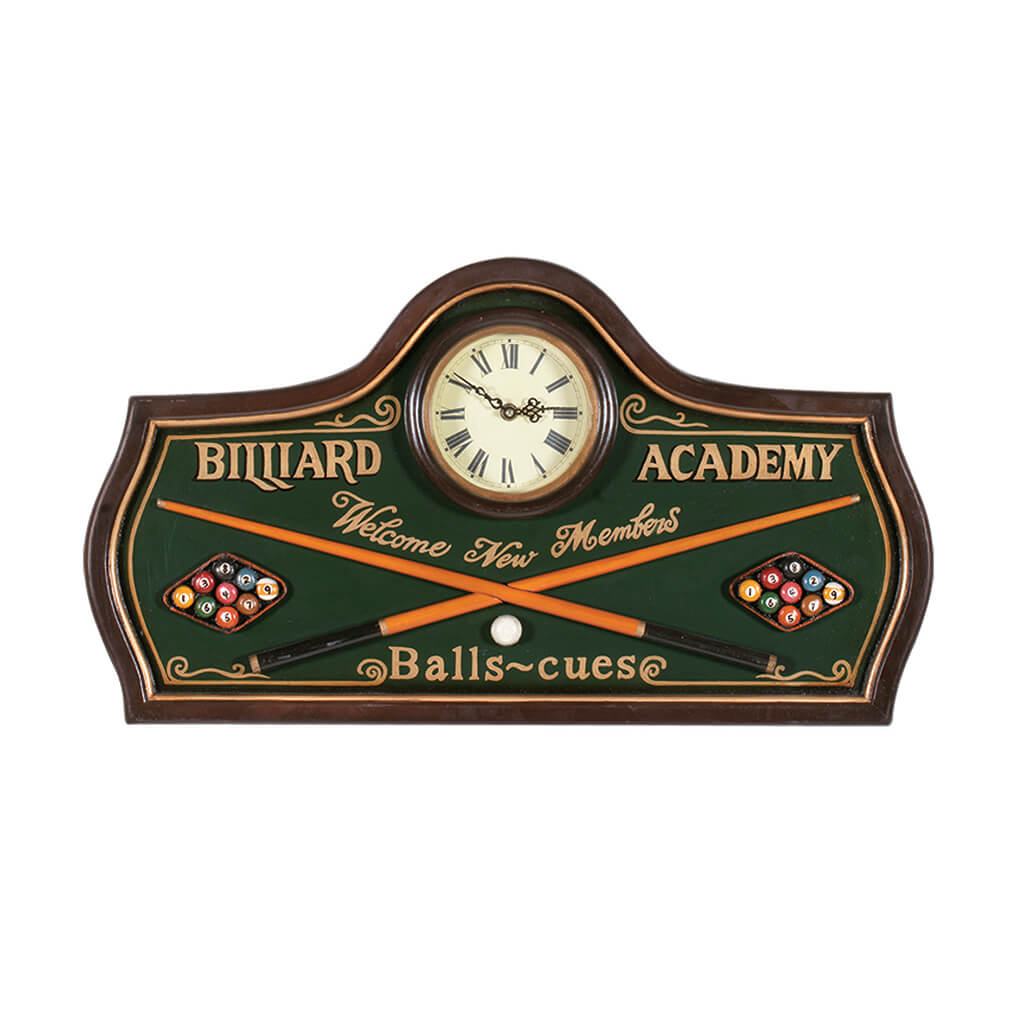 BILLIARD ACADEMY CLOCK