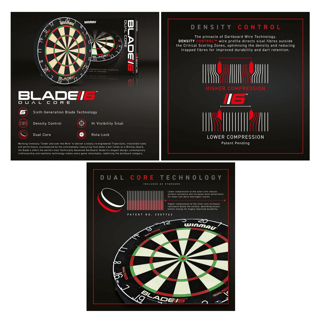 BLADE 6 DUAL-CORE DARTBOARD WINMAU