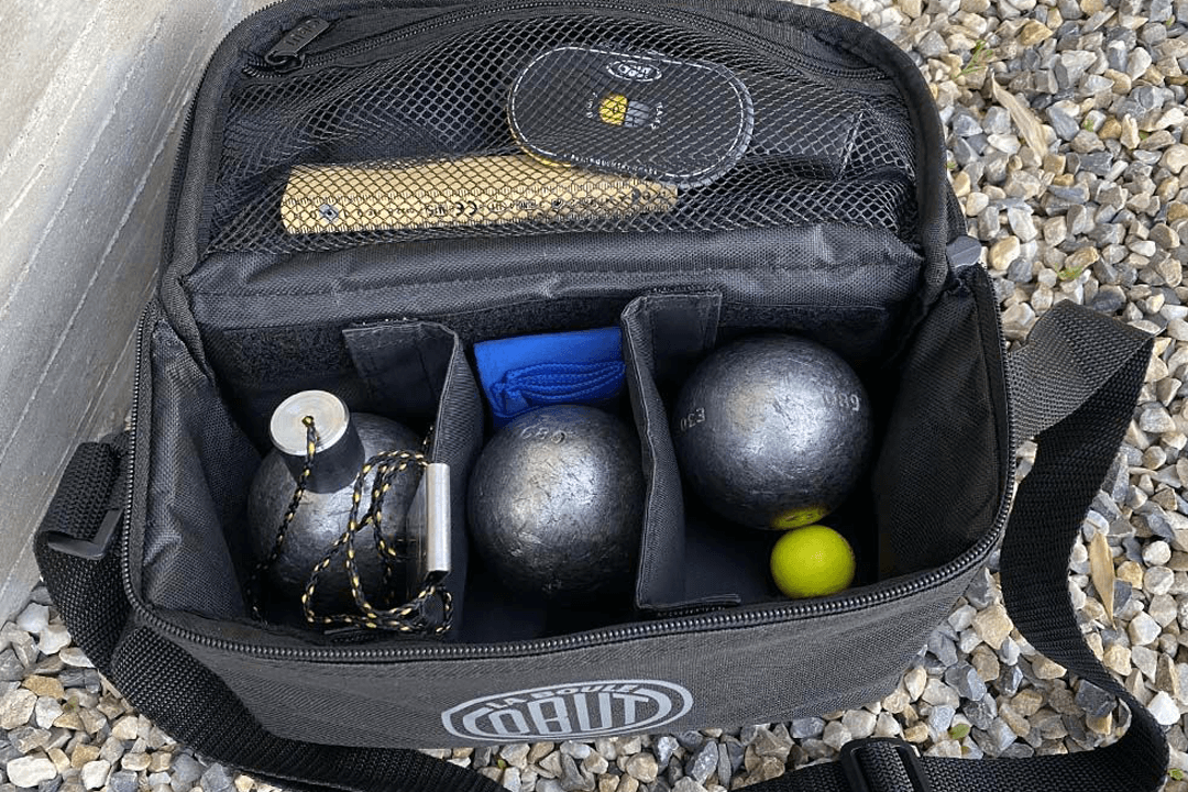 BOCCE CASE OBUT 3 BALLS BLACK