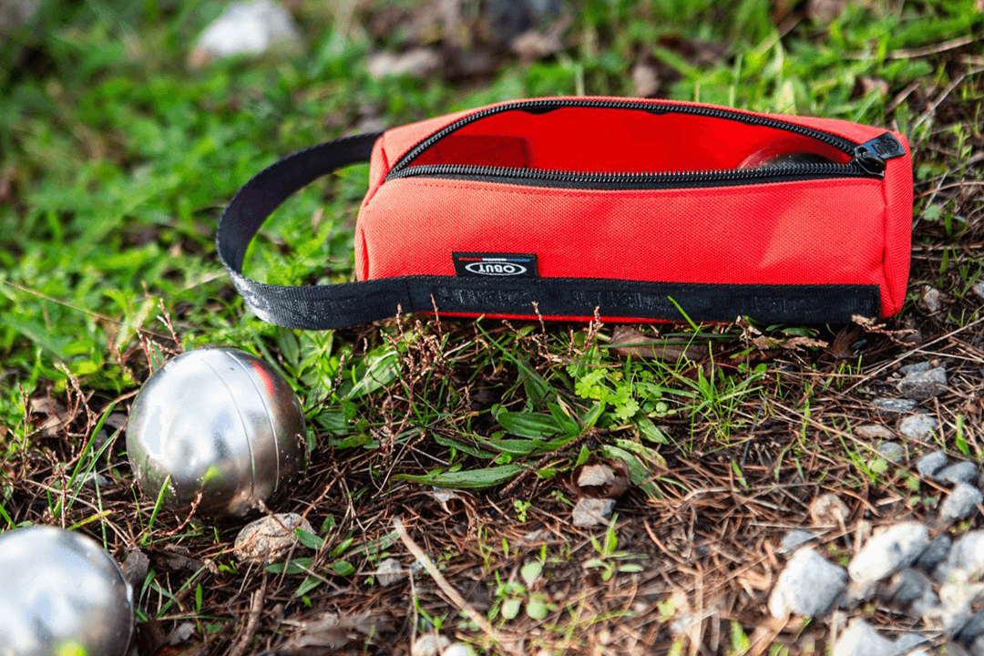 BOCCE CASE OBUT 3 BALLS REDBLACK