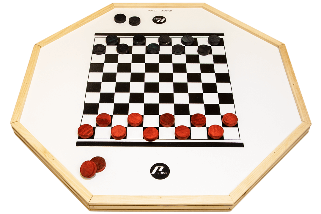 CROKINOLE GAME AND CHECKERBOARD 2 IN 1