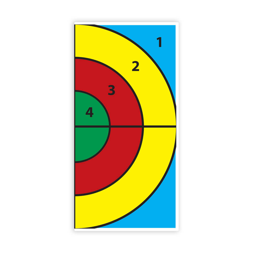 HALF (SHORT) TARGET FOR POSITIONING THE WIHITE BALL