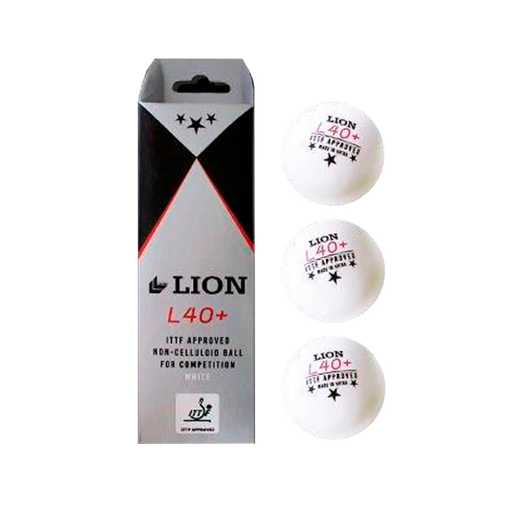 LION BALLS 3 STAR WHITE 40MM