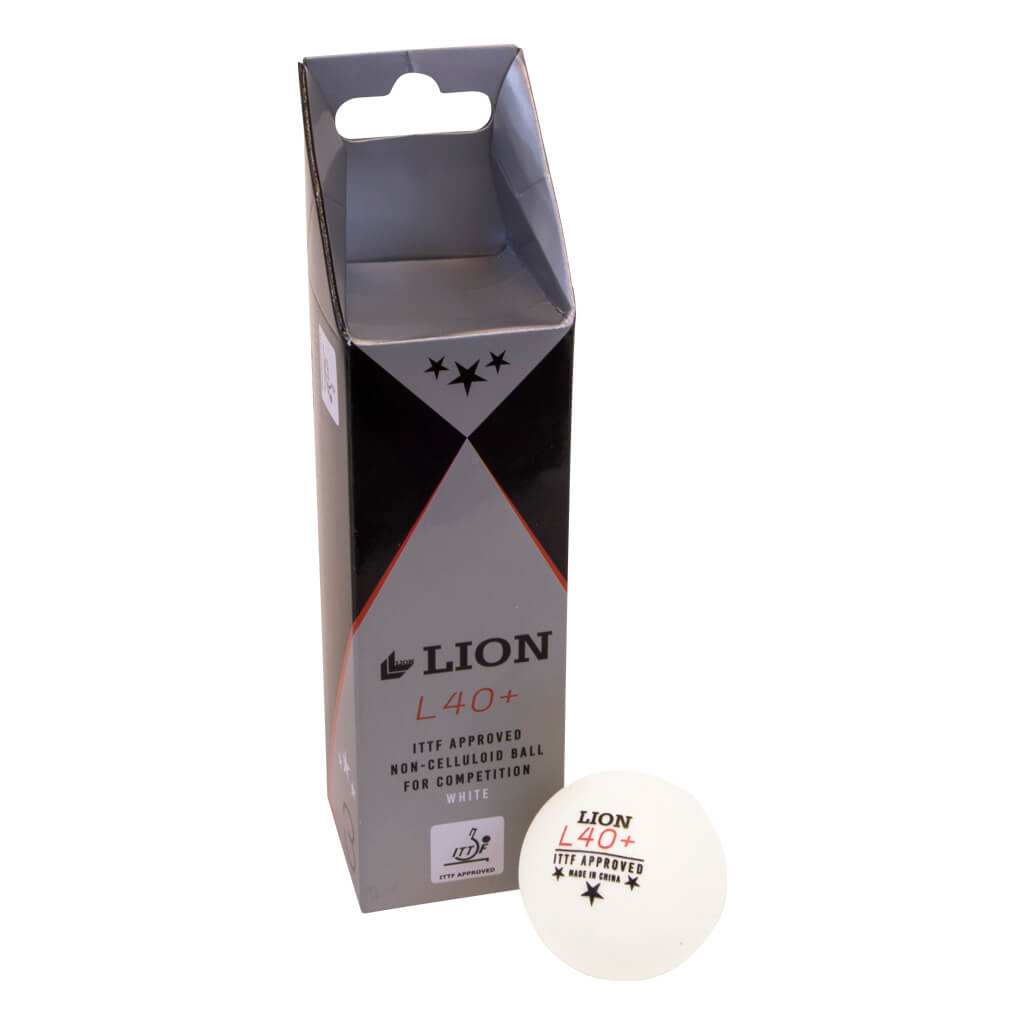 LION BALLS 3 STAR WHITE 40MM