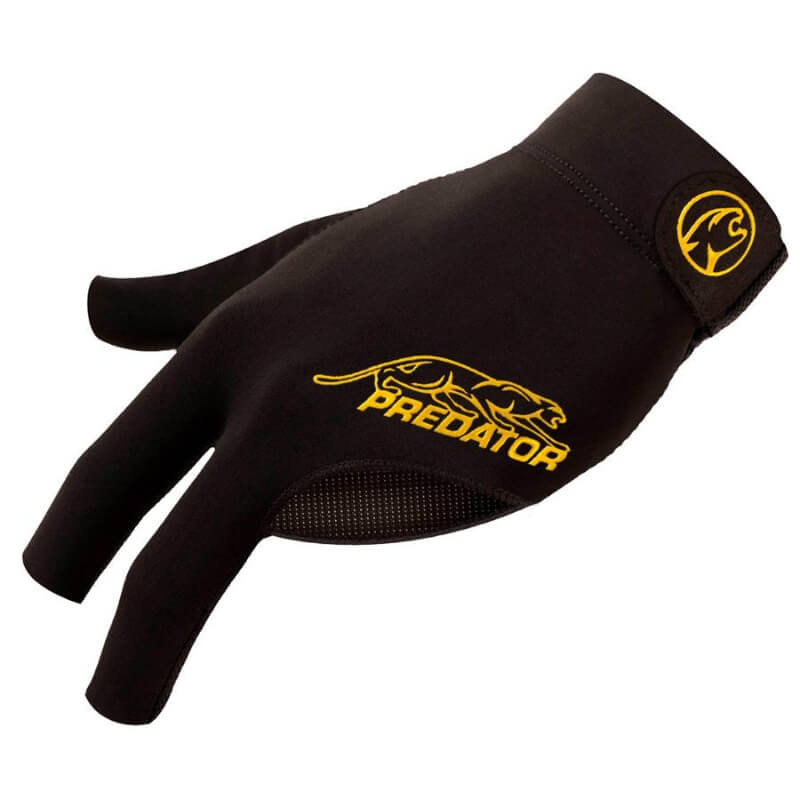 PREDATOR SECOND SKIN BLACK/YELLOW BILLIARD GLOVE - LEFT HAND