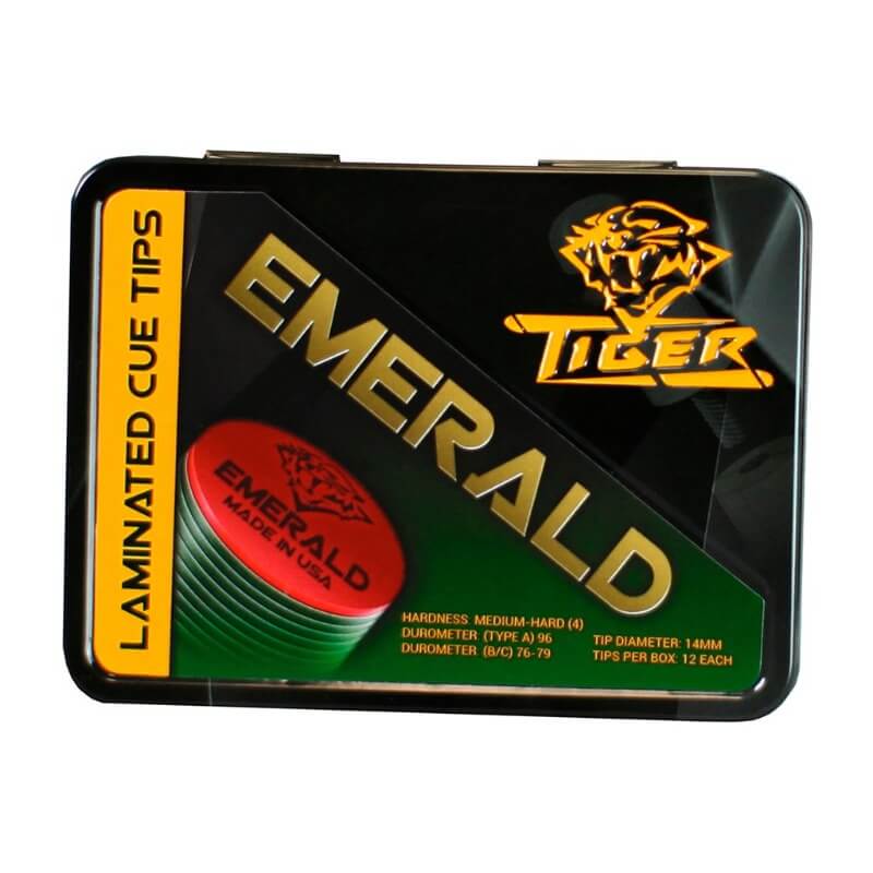 TIGER EMERALD LAMINATED CUE TIP - MEDIUMHARD