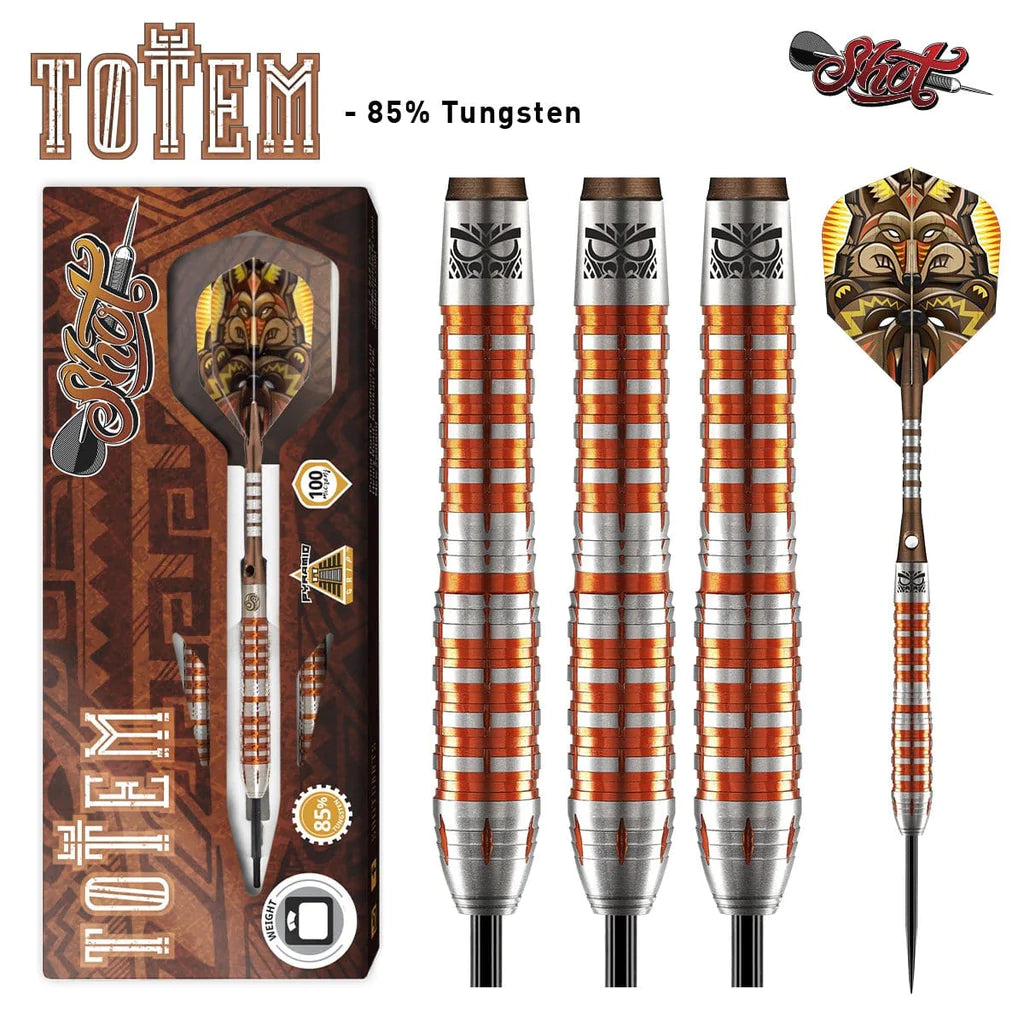 TOTEM 3 SERIES STEEL TIP DART SET-85% TUNGSTEN